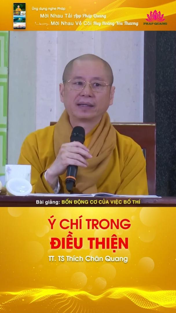 Ý CHÍ TRONG ĐIỀU THIỆN